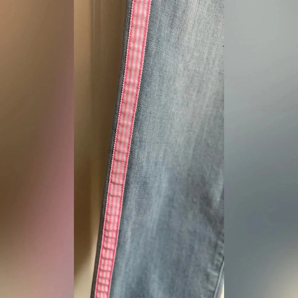 Women’s TALBOTS  Modern Ankle Jean‎ Pink White Stripe. Size 2P. - Picture 4 of 9
